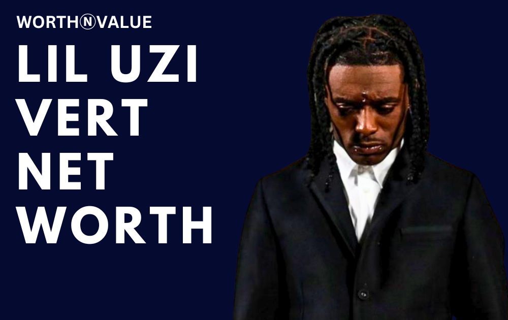 Lil Uzi Vert performing on stage, showcasing his wealth and success in the music industry.
