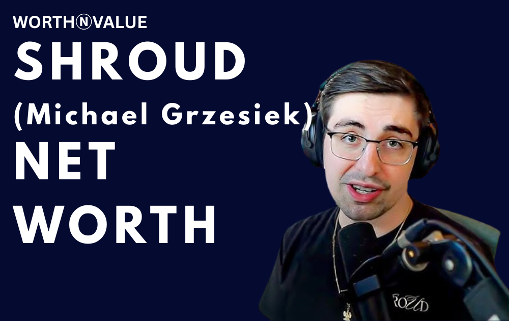 hroud smiling while streaming on Twitch, representing his gaming success and 2025 net worth achievements.